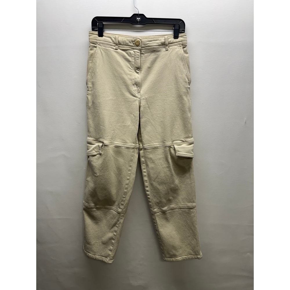 Wilfred Free Cargo Pants Women 6 Beige Gorpcore Utility Straight Leg High Rise - Picture 1 of 9
